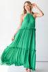 Tiered Maxi Dress in green