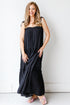 Tiered Maxi Dress in black