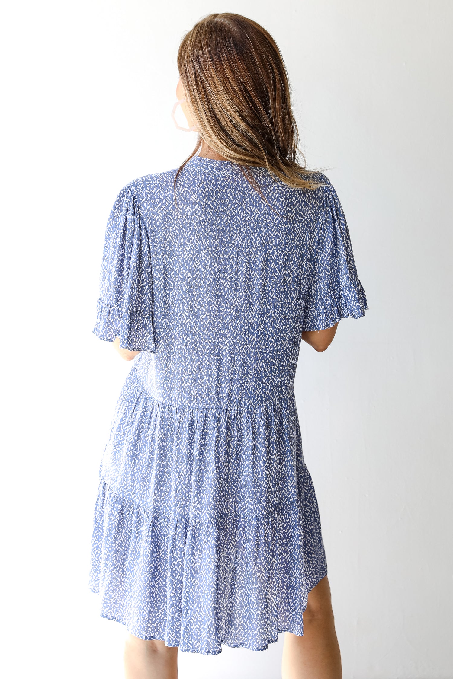 Tiered Mini Dress back view