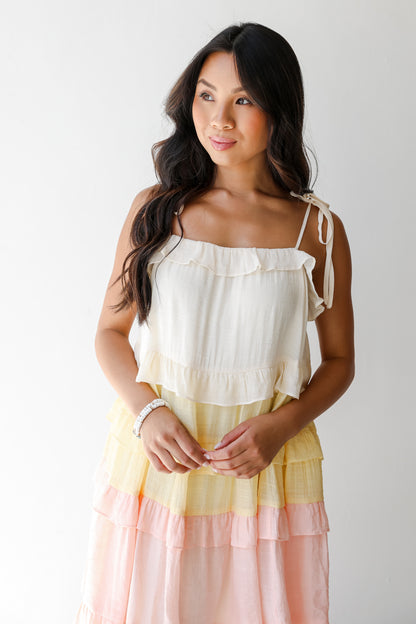 Tiered Mini Dress on model