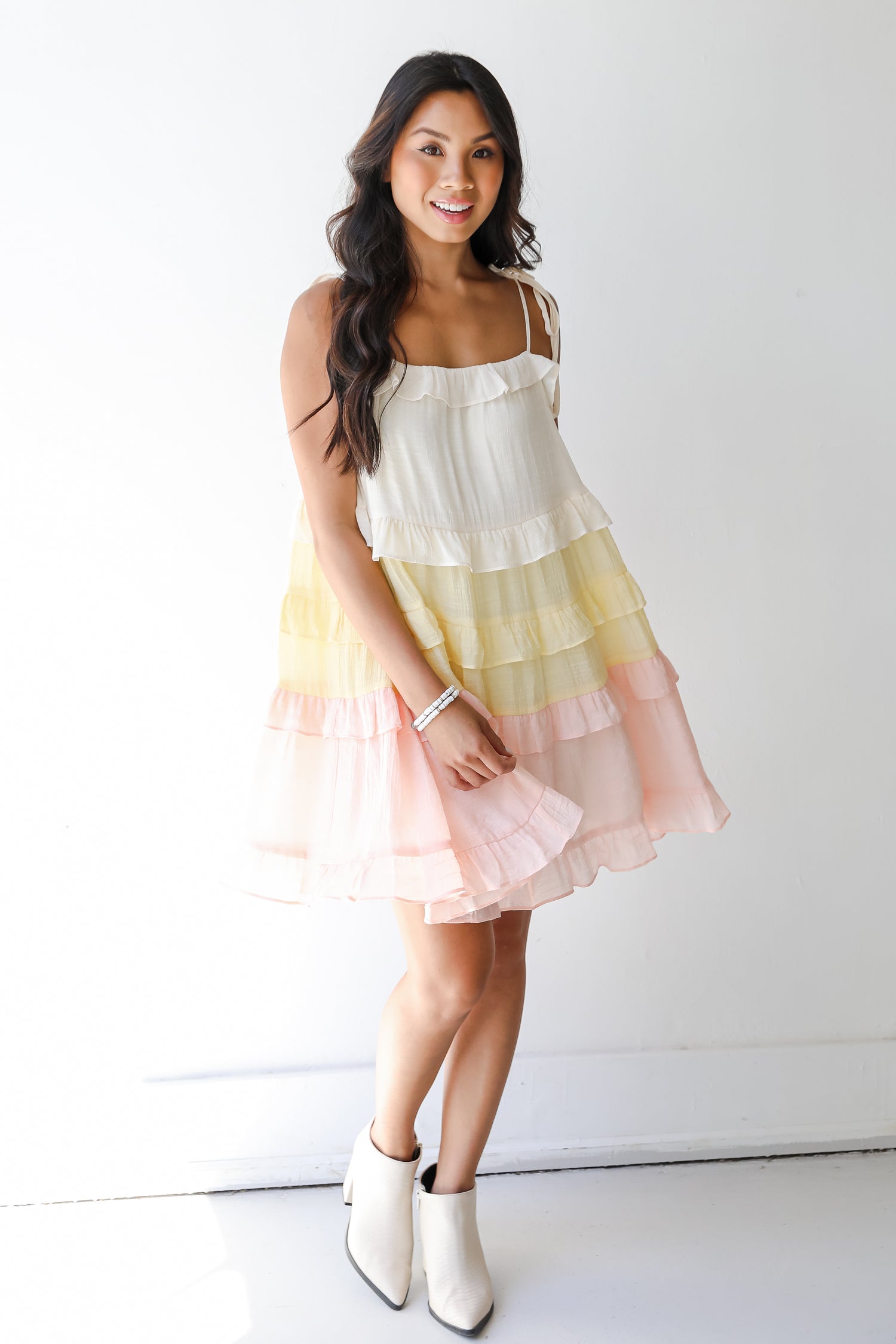 Tiered Mini Dress front view