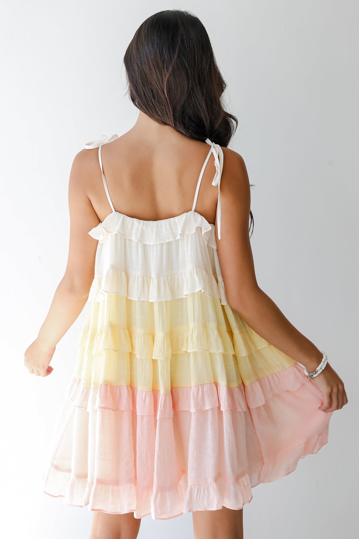 Tiered Mini Dress back view