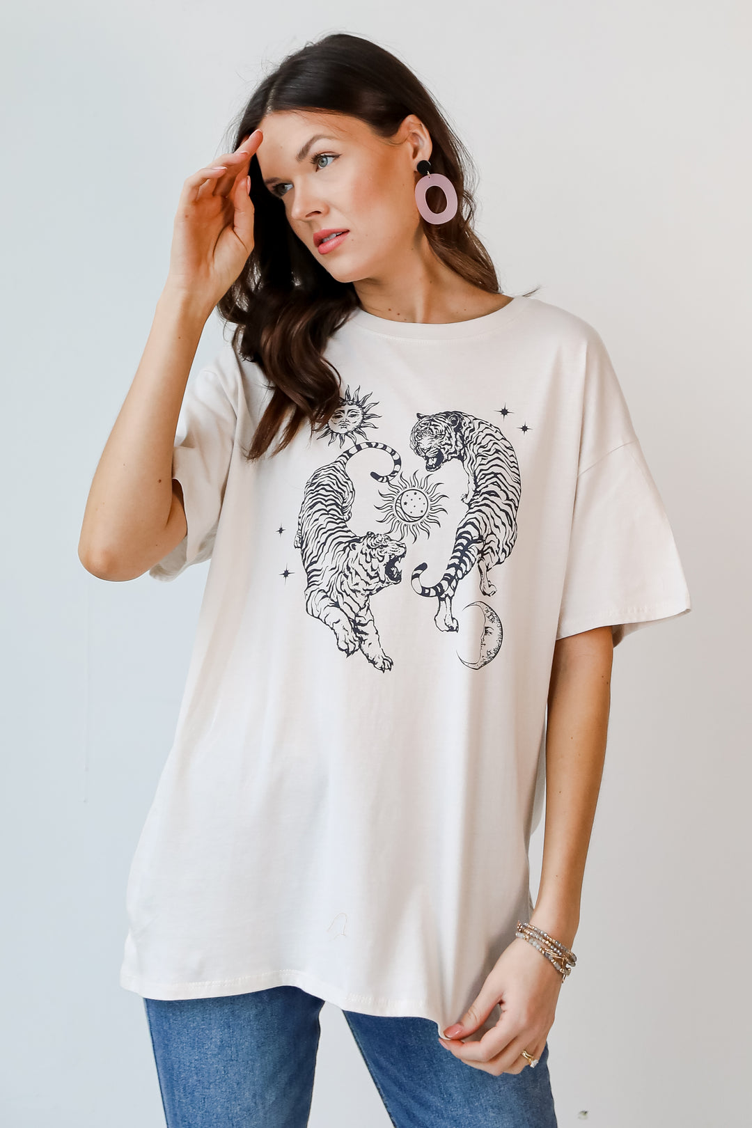 Tiger Graphic Tee on model