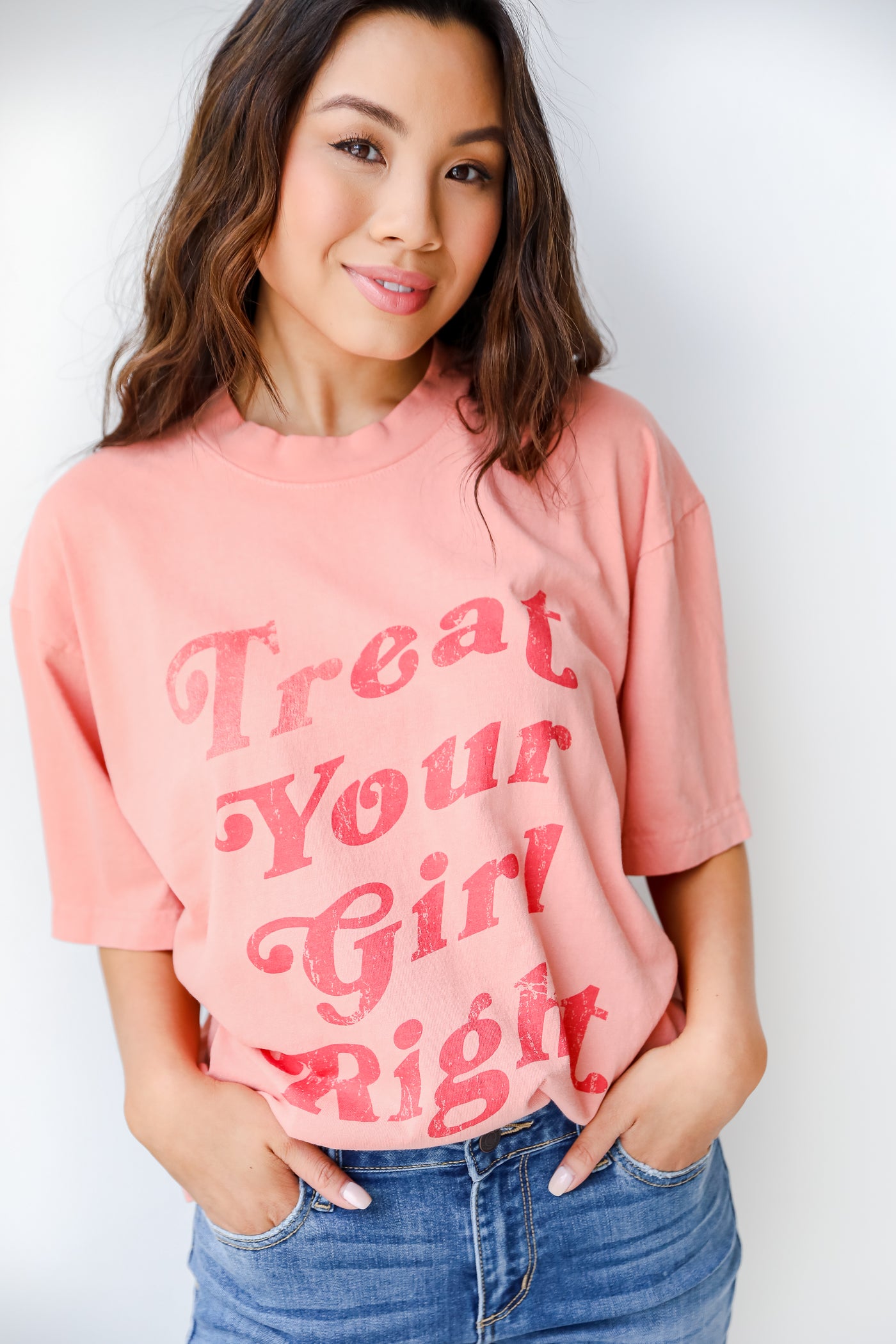 Treat Your Girl Right Graphic Tee close up