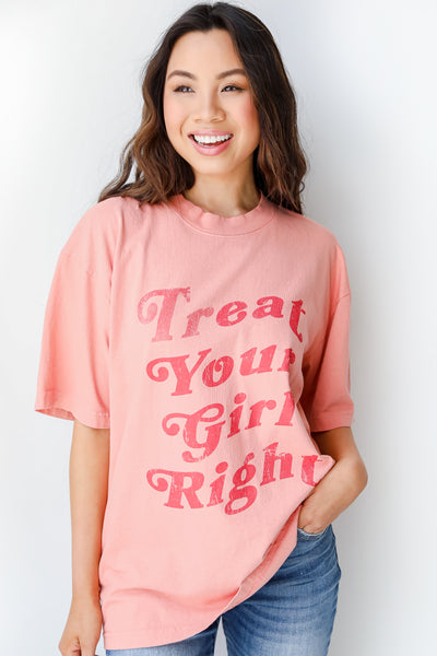 Treat Your Girl Right Graphic Tee front view