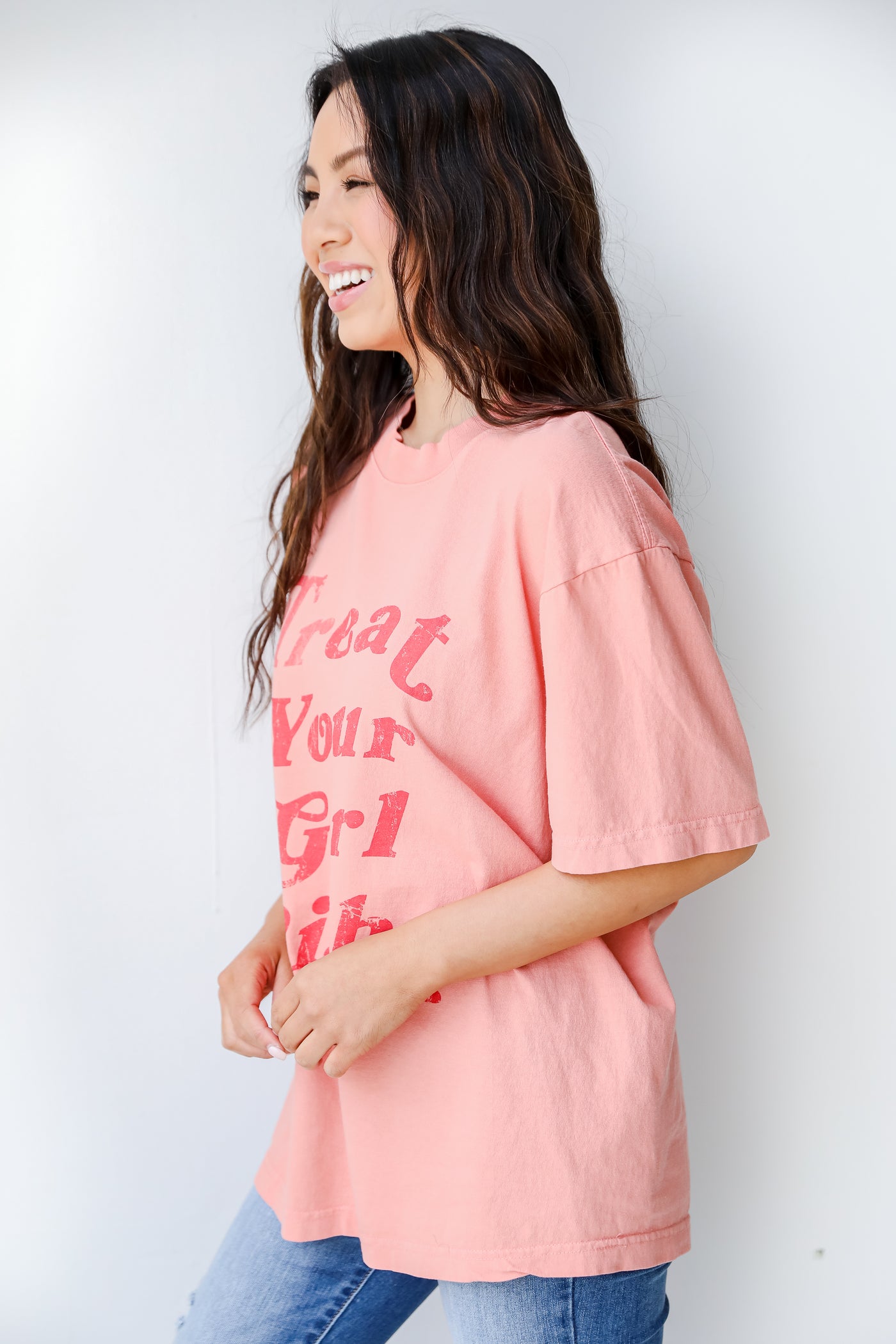 Treat Your Girl Right Graphic Tee side view