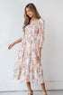Tropical Print Midi Dress