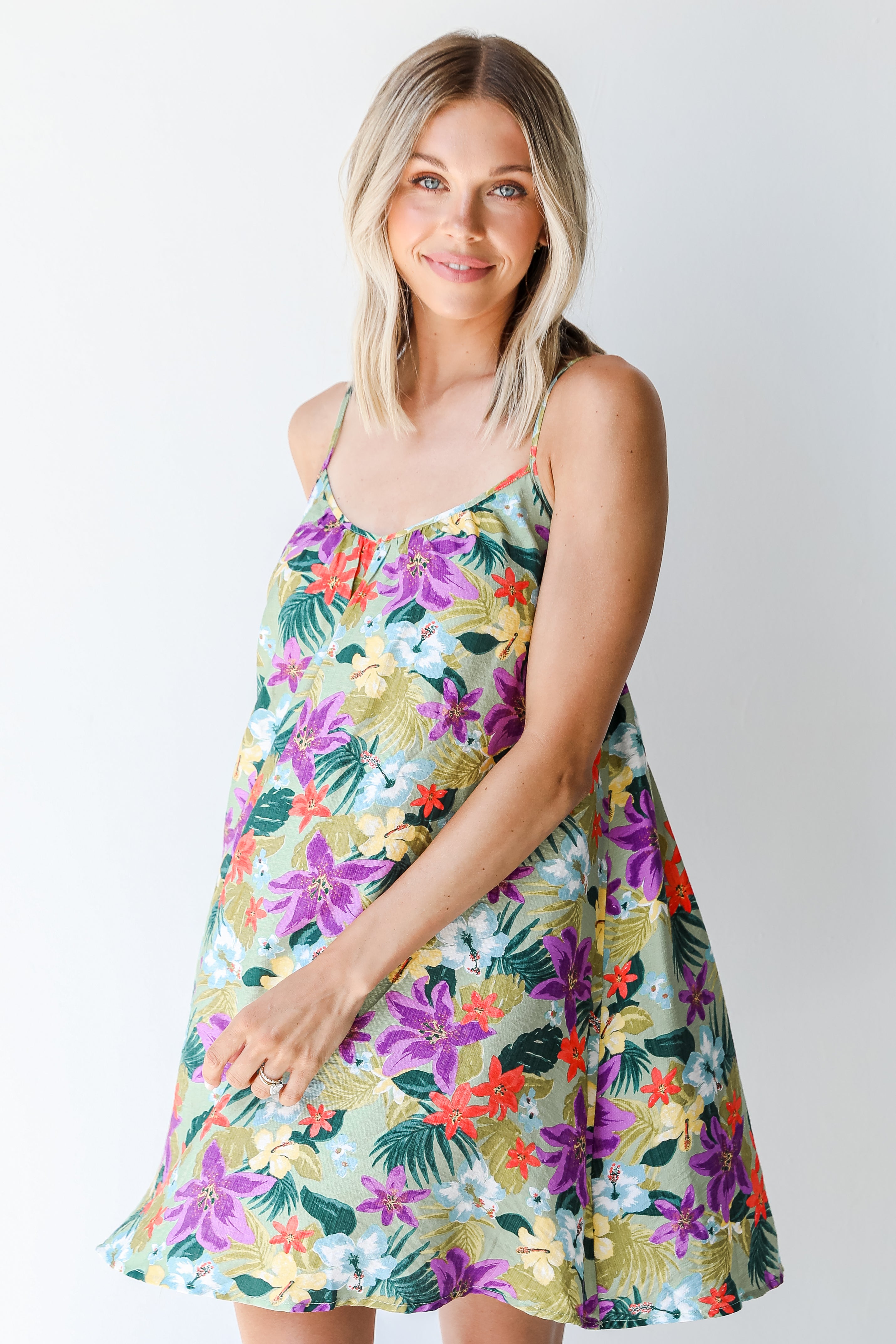 Floral Mini Dress front view