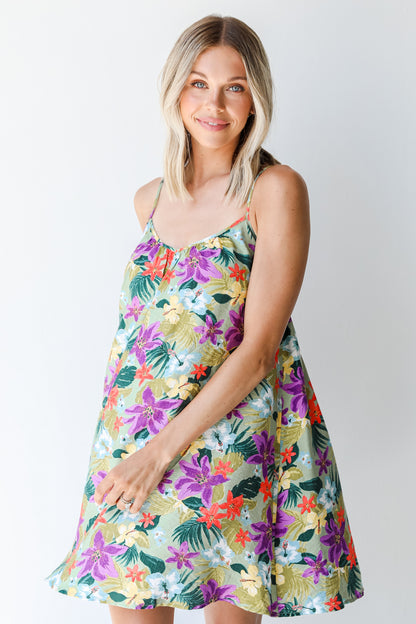 Floral Mini Dress front view