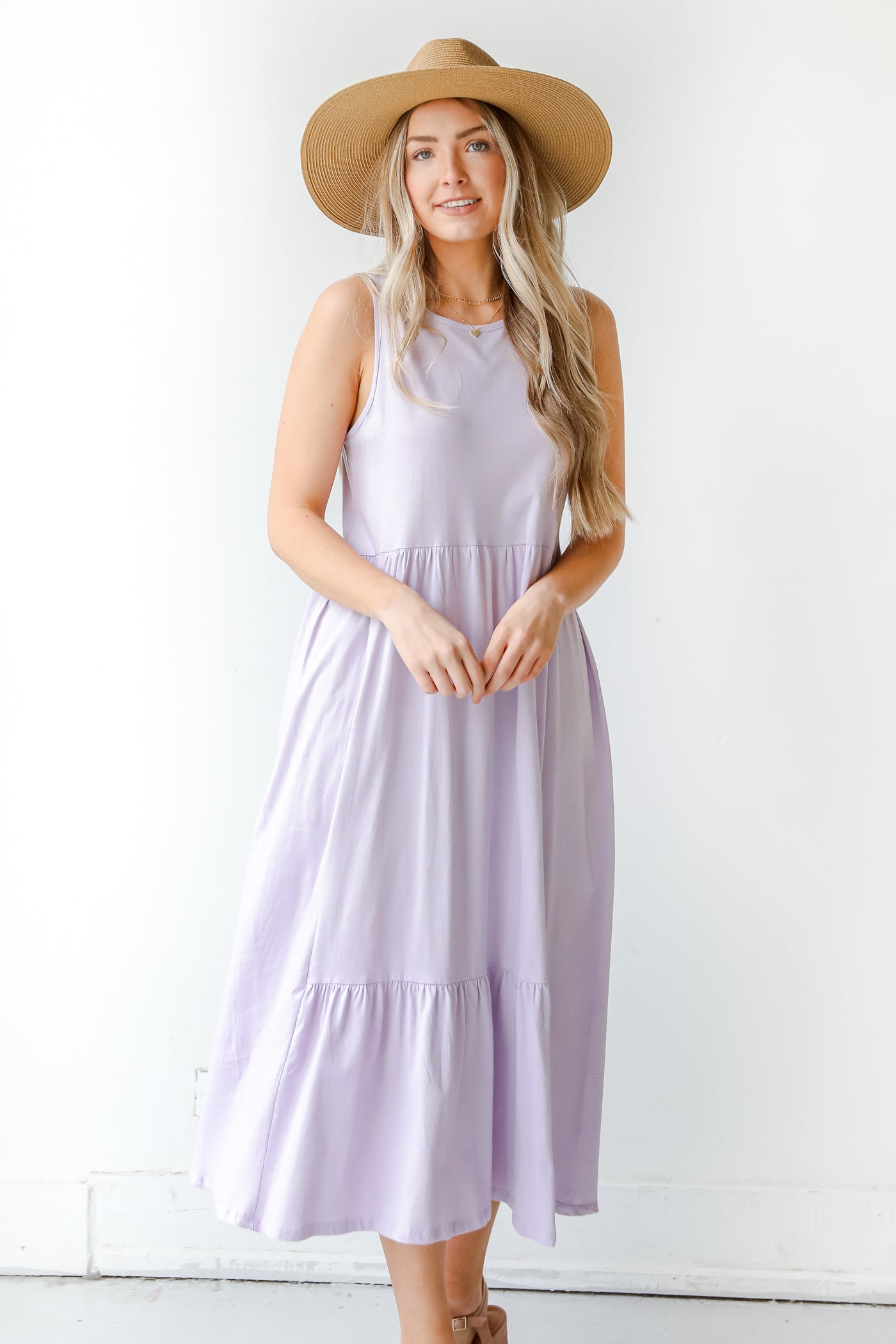 Tiered Maxi Dress in lilac