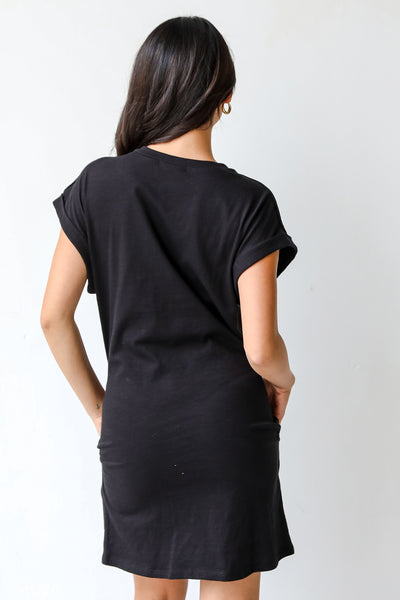 T-Shirt Dress in black back view