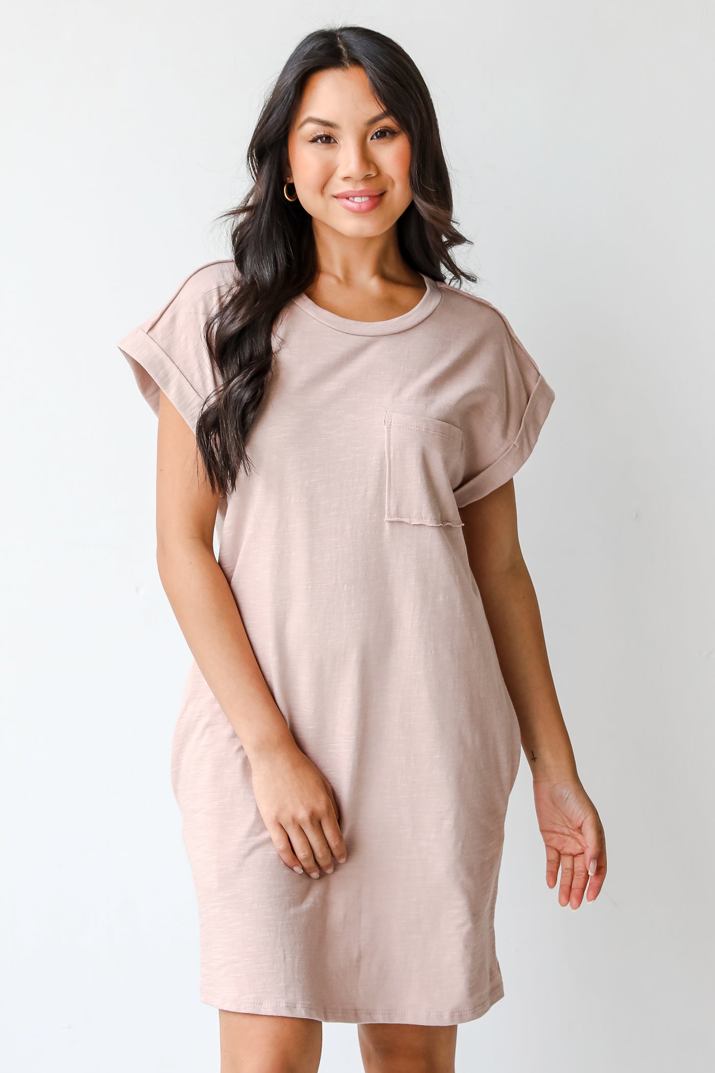 T-Shirt Dress in taupe