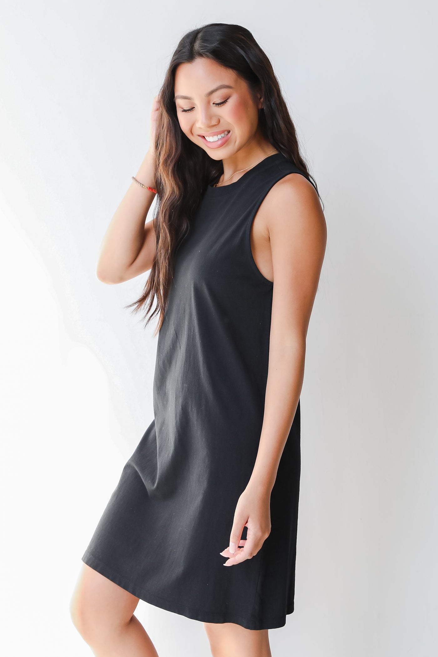 Mini Dress in black side view