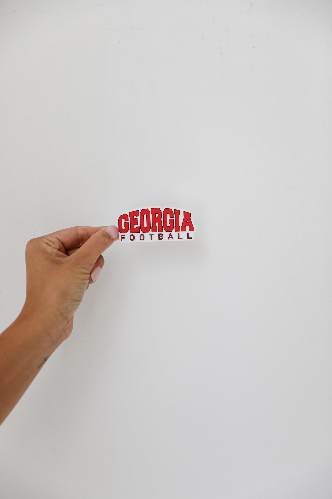 Georgia Football Sticker close up
