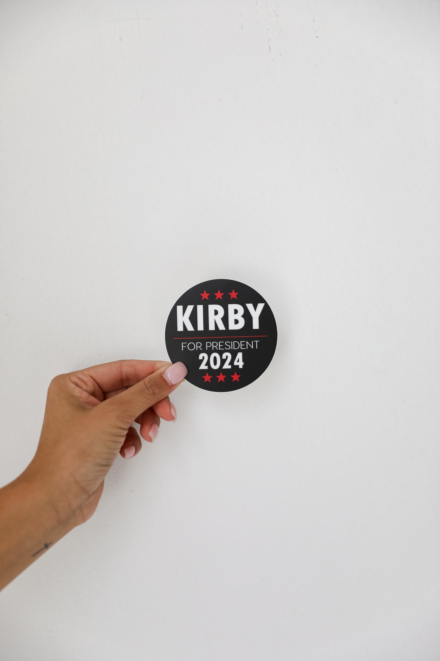 black Kirby For President Sticker