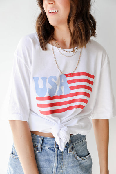 USA Flag Graphic Tee from dress up