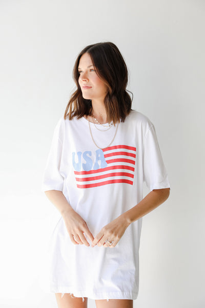 USA Flag Graphic Tee front view