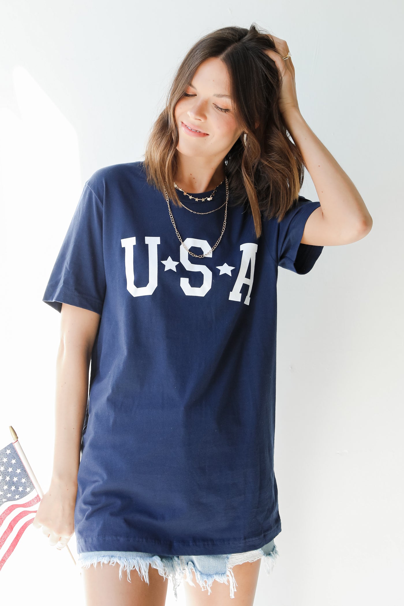 USA Star Graphic Tee front view