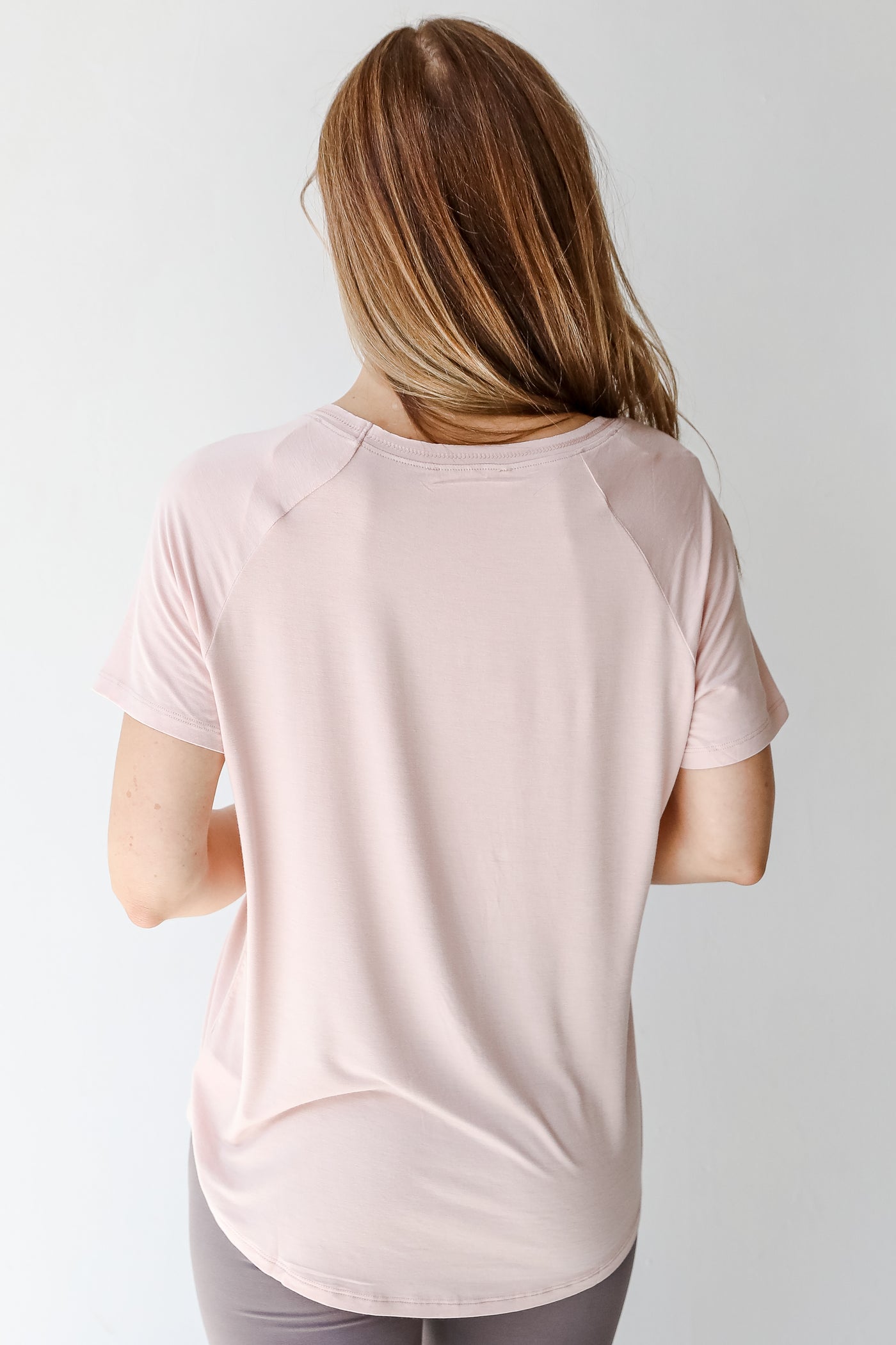 Everyday Tee in blush back view