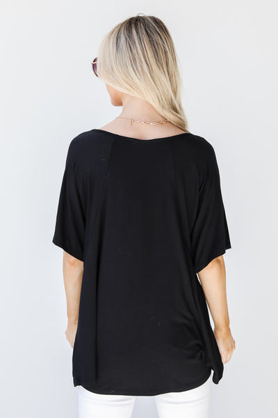 Jersey Knit Tee in black back view
