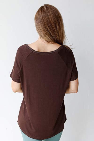 Everyday Tee in brown back view