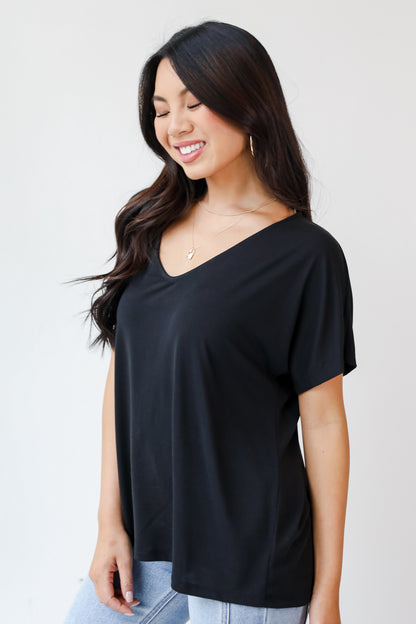 black Everyday Tee side view