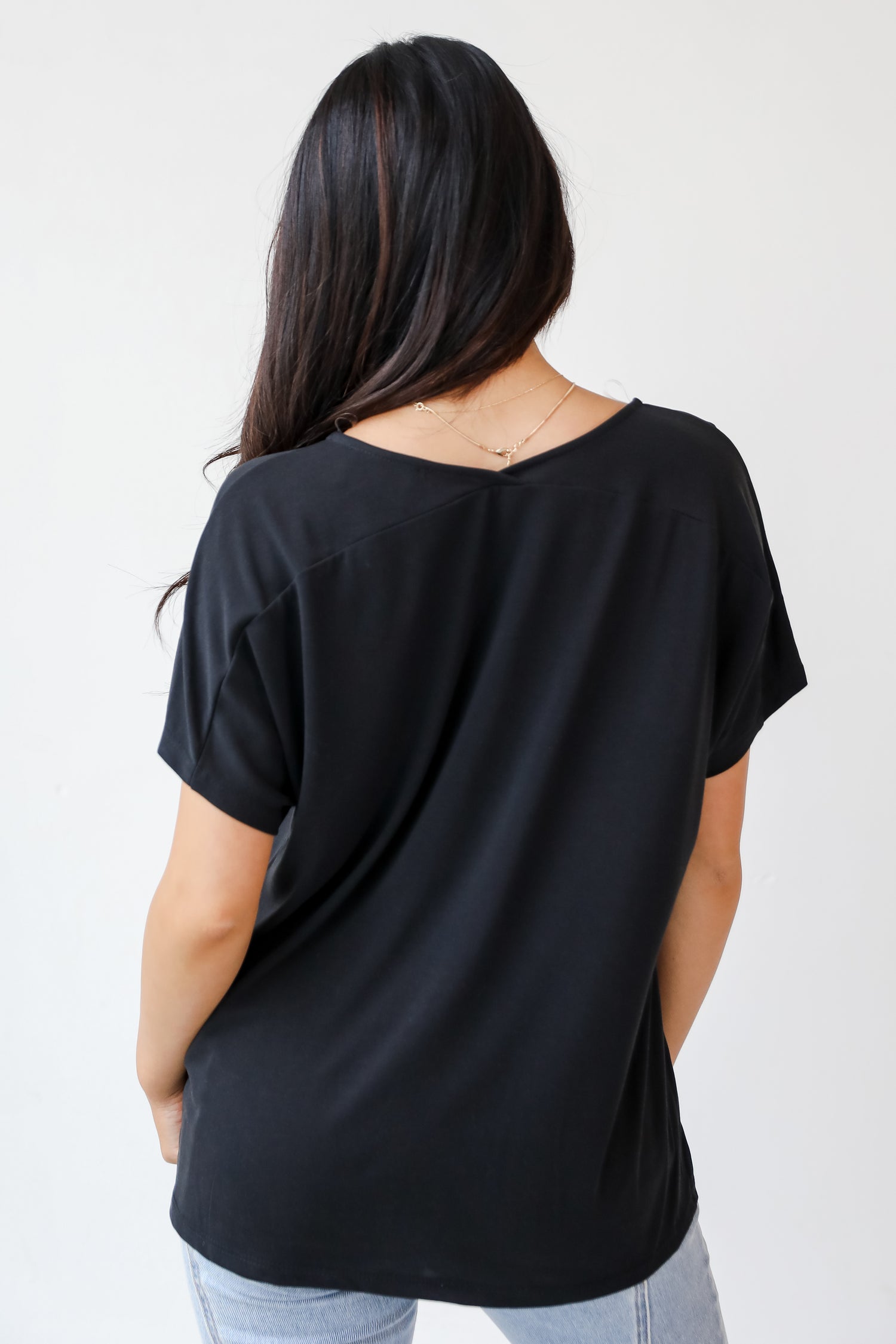 black Everyday Tee back view
