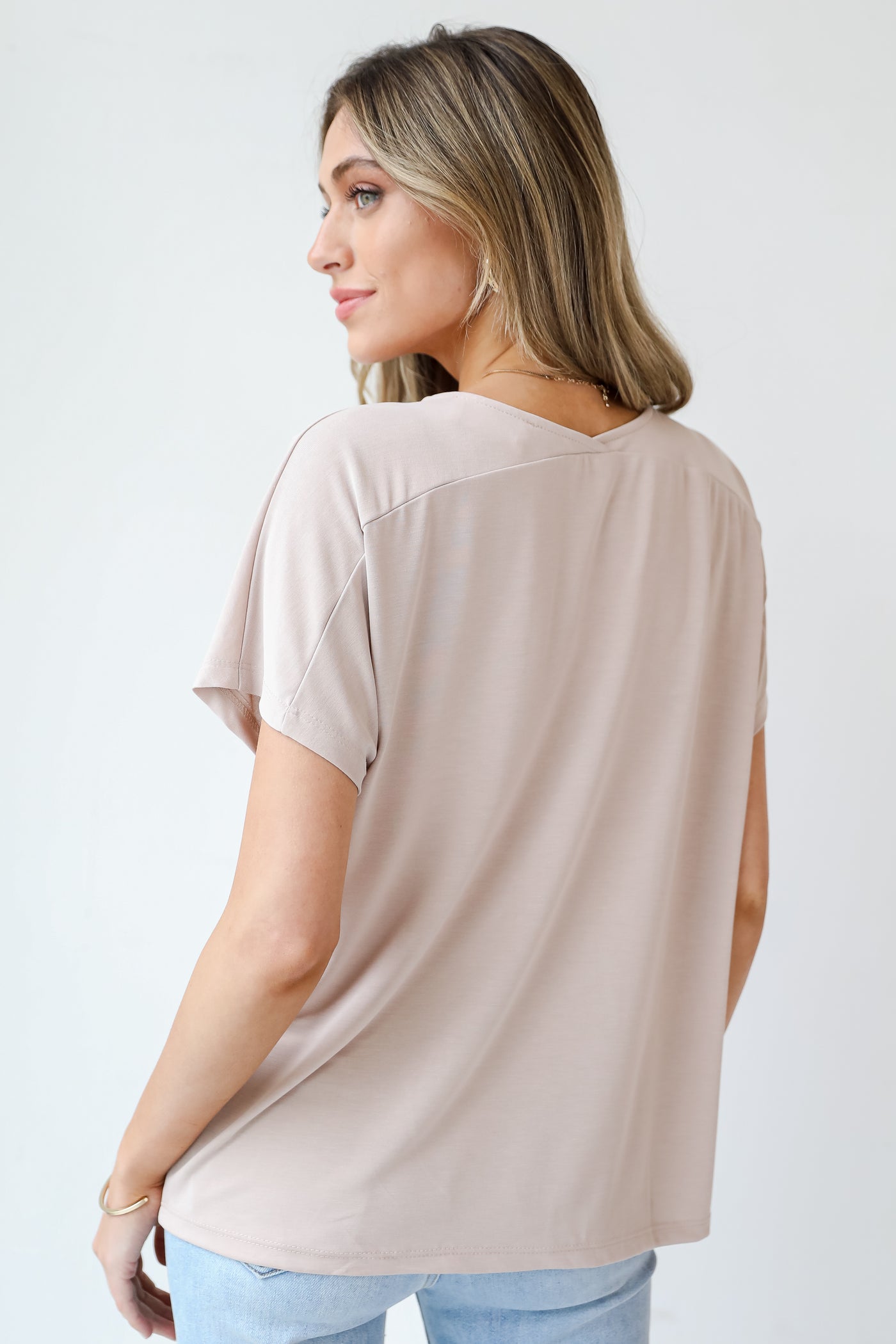 tan Everyday Tee back view
