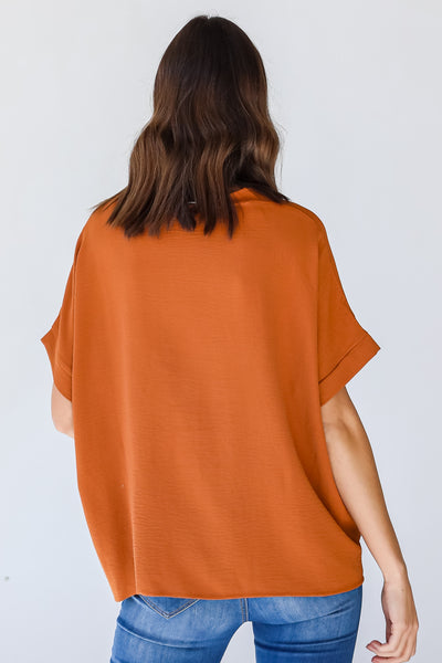 Blouse in camel back view