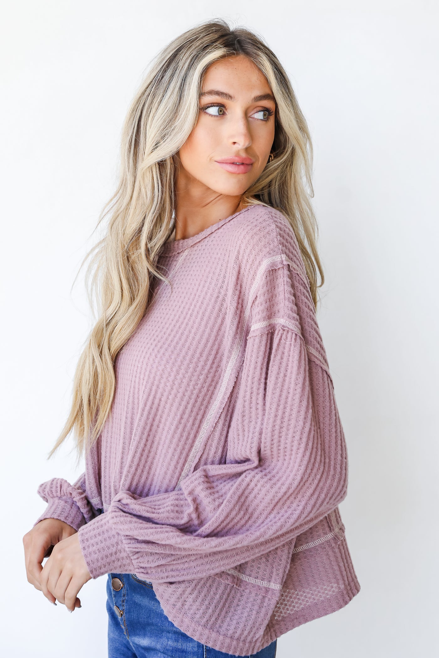Close To You Waffle Knit Top