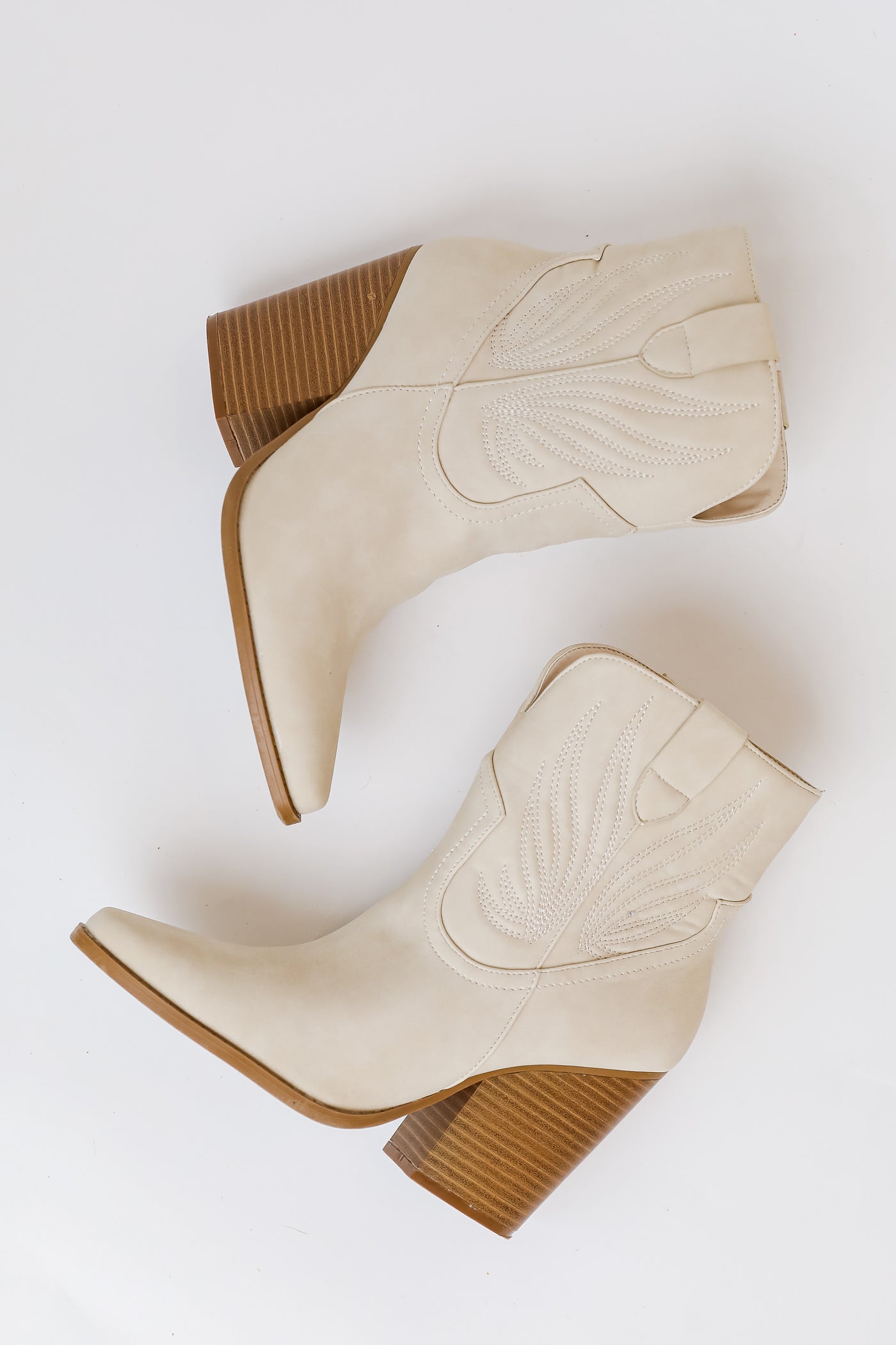 white western block heel booties