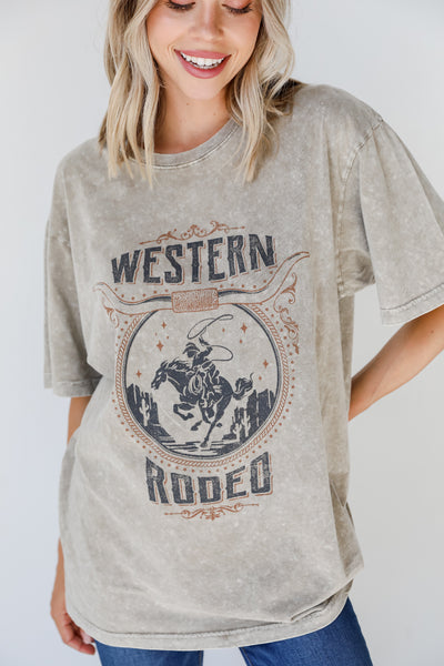 Western Rodeo Graphic Tee on model