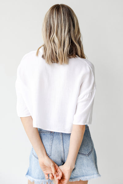 Cropped Blouse back view