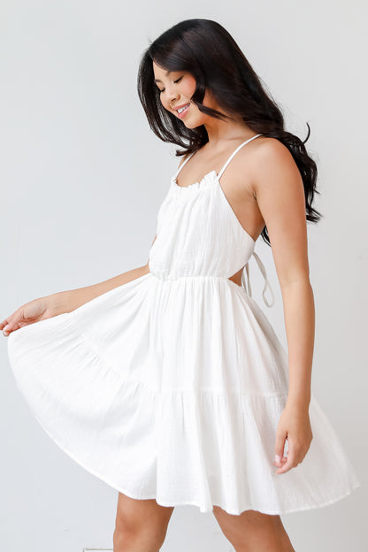 Linen Mini Dress side view