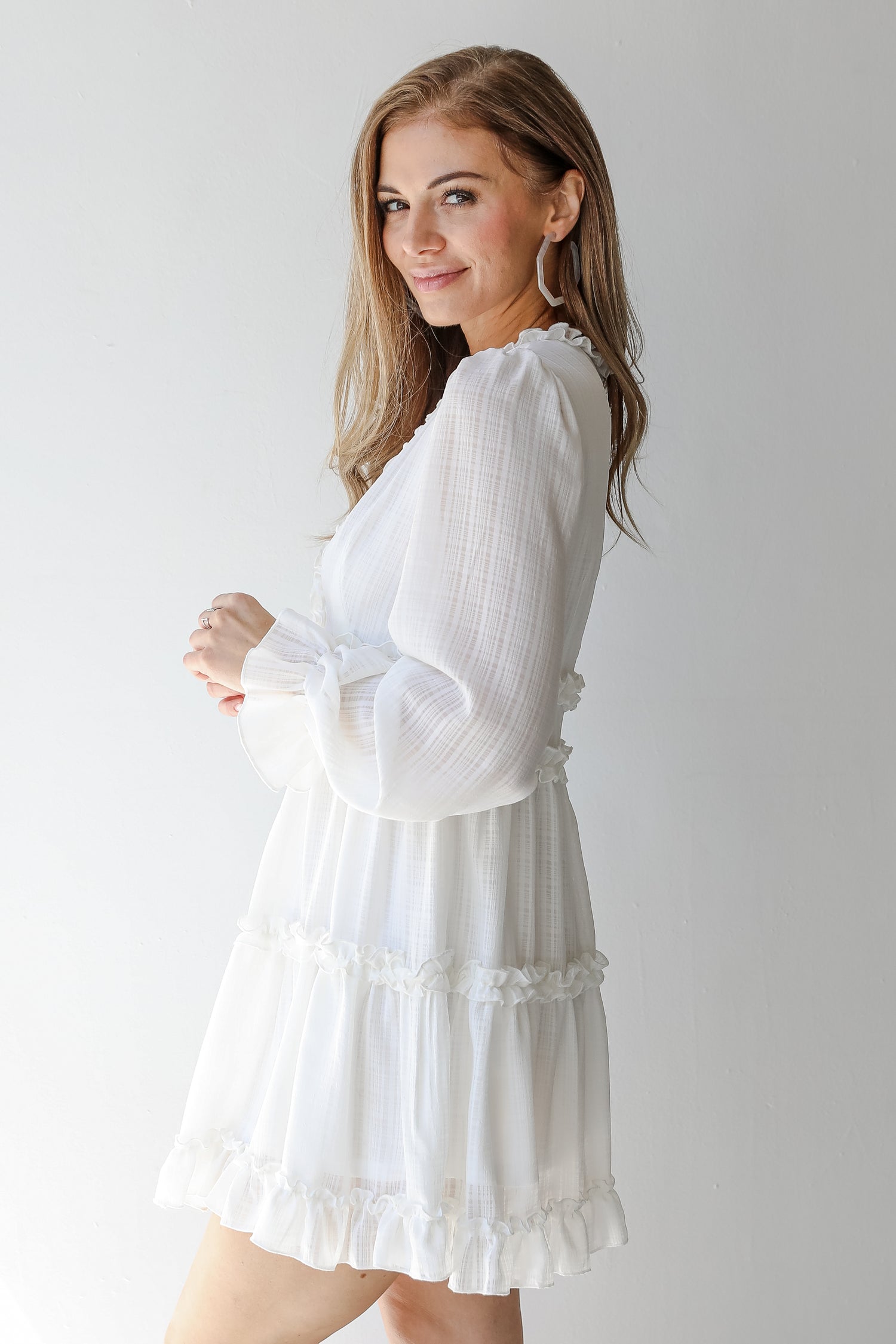 Ruffle Mini Dress side view