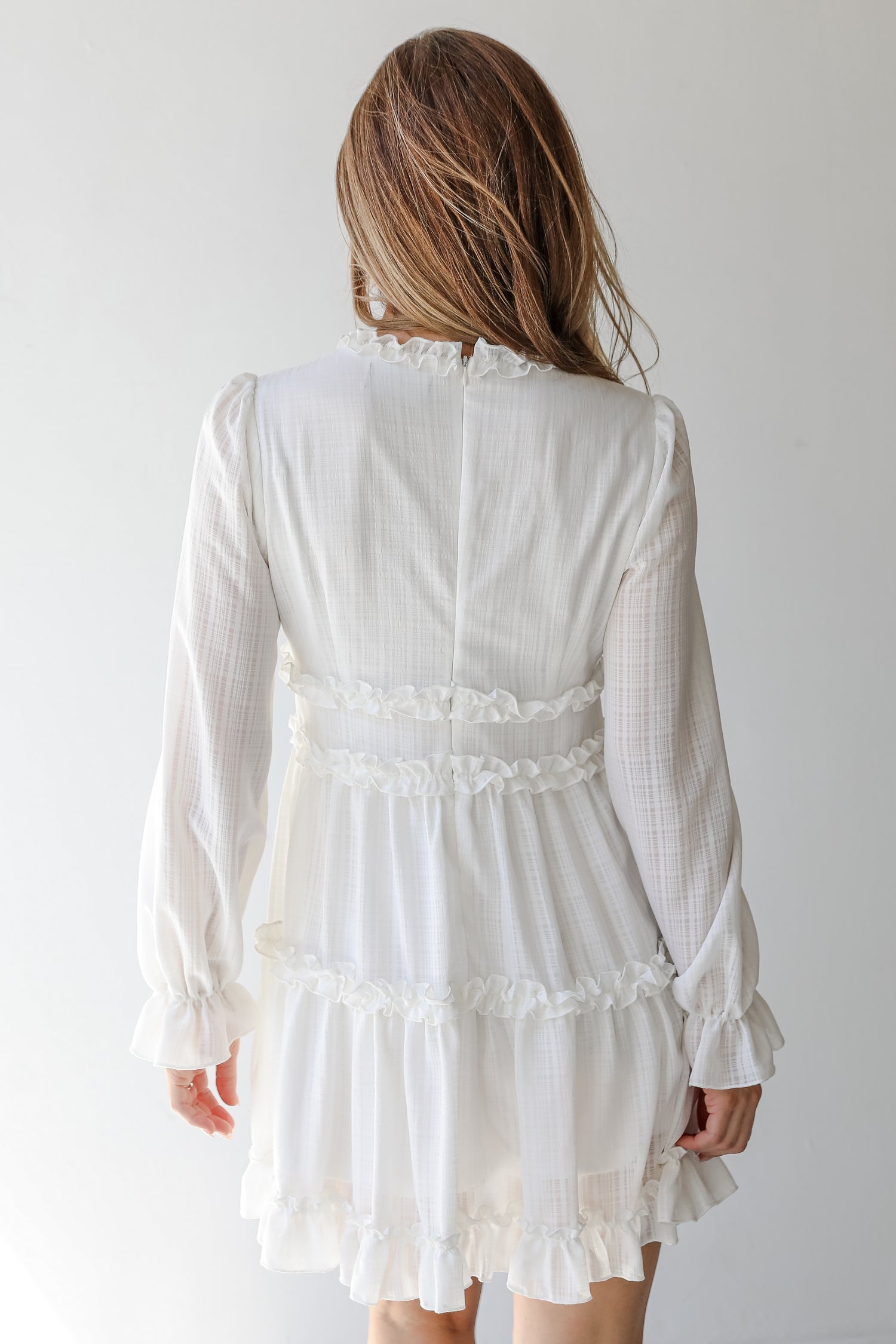 Ruffle Mini Dress back view