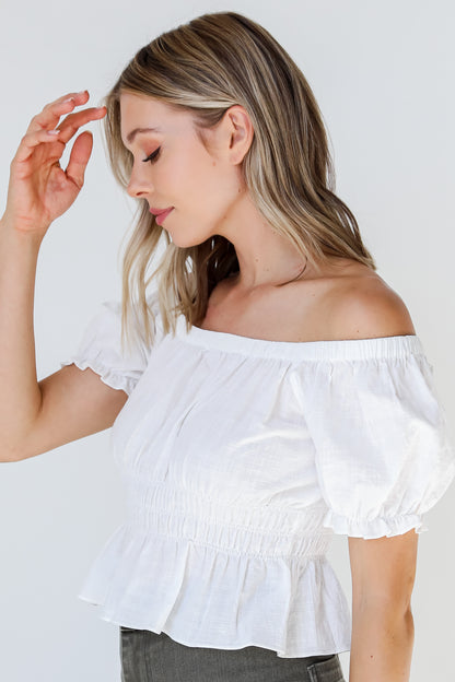 white Blouse side view