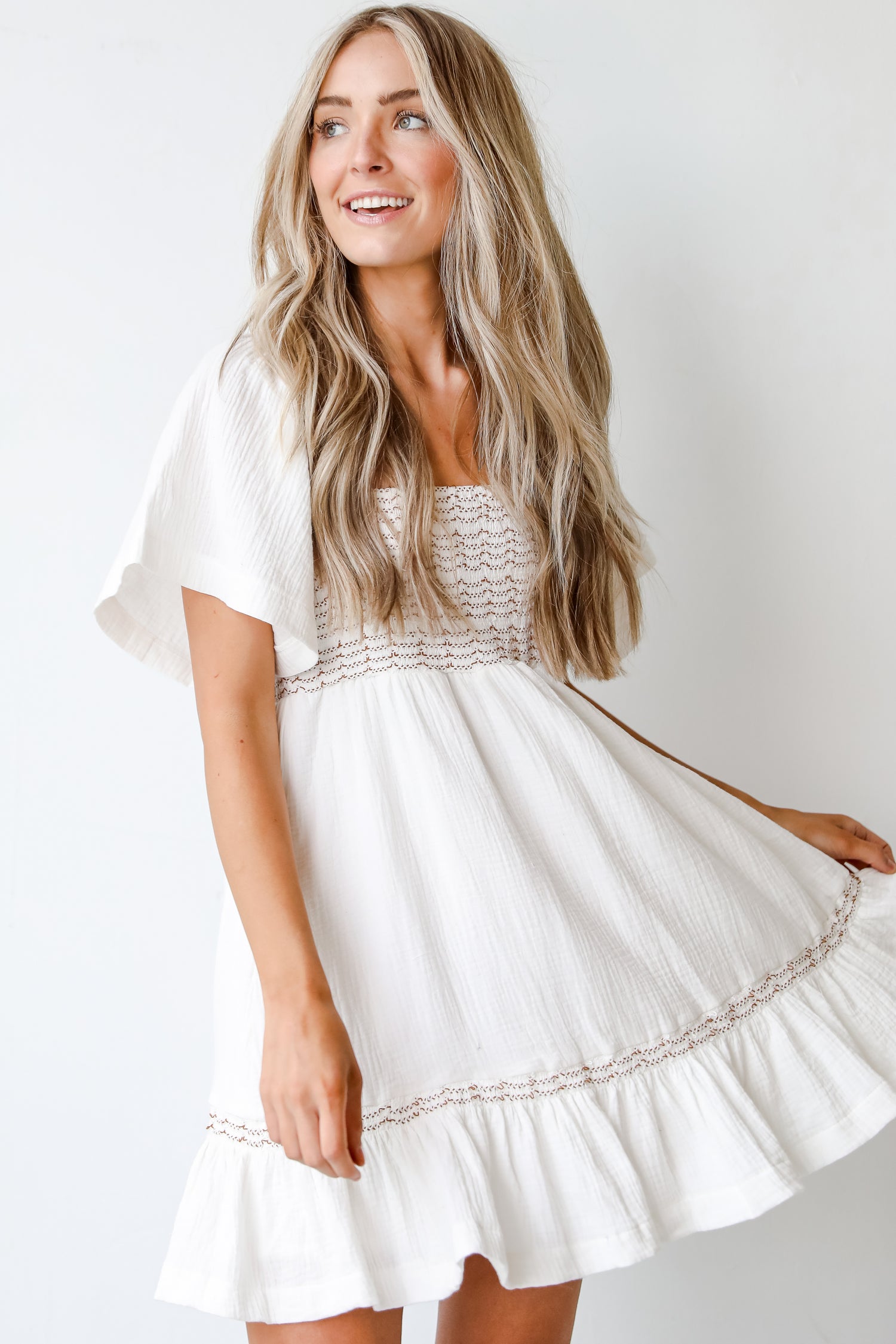 Smocked Mini Dress from dress up