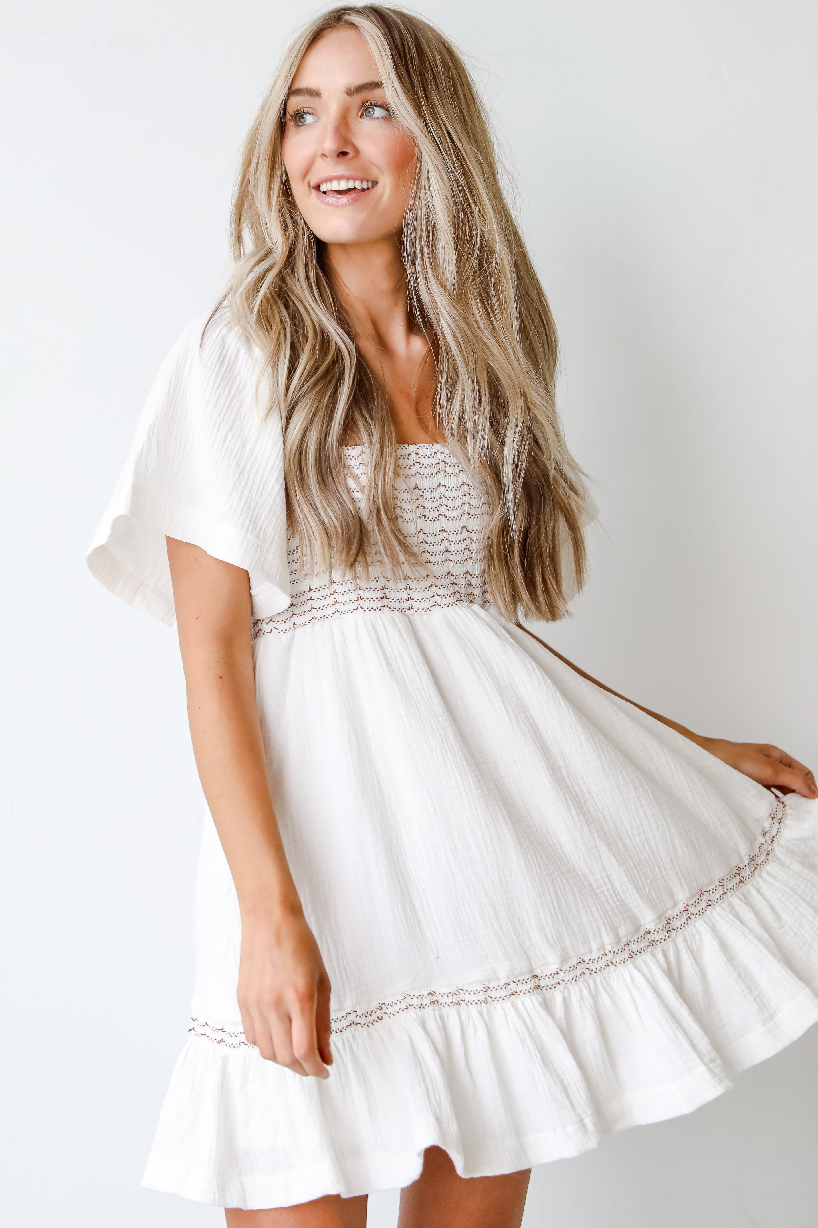 Smocked Mini Dress from dress up