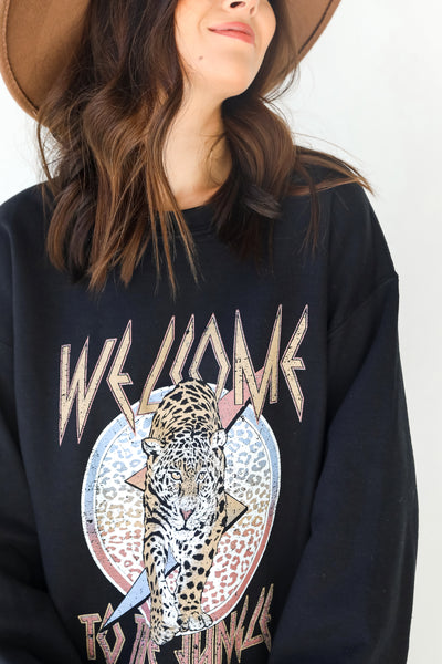 Welcome To The Jungle Pullover on model