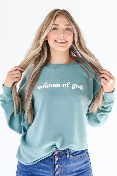 Woman of God Sweatshirt, Graphic Christian Sweatshirt, Oversized, Comfy