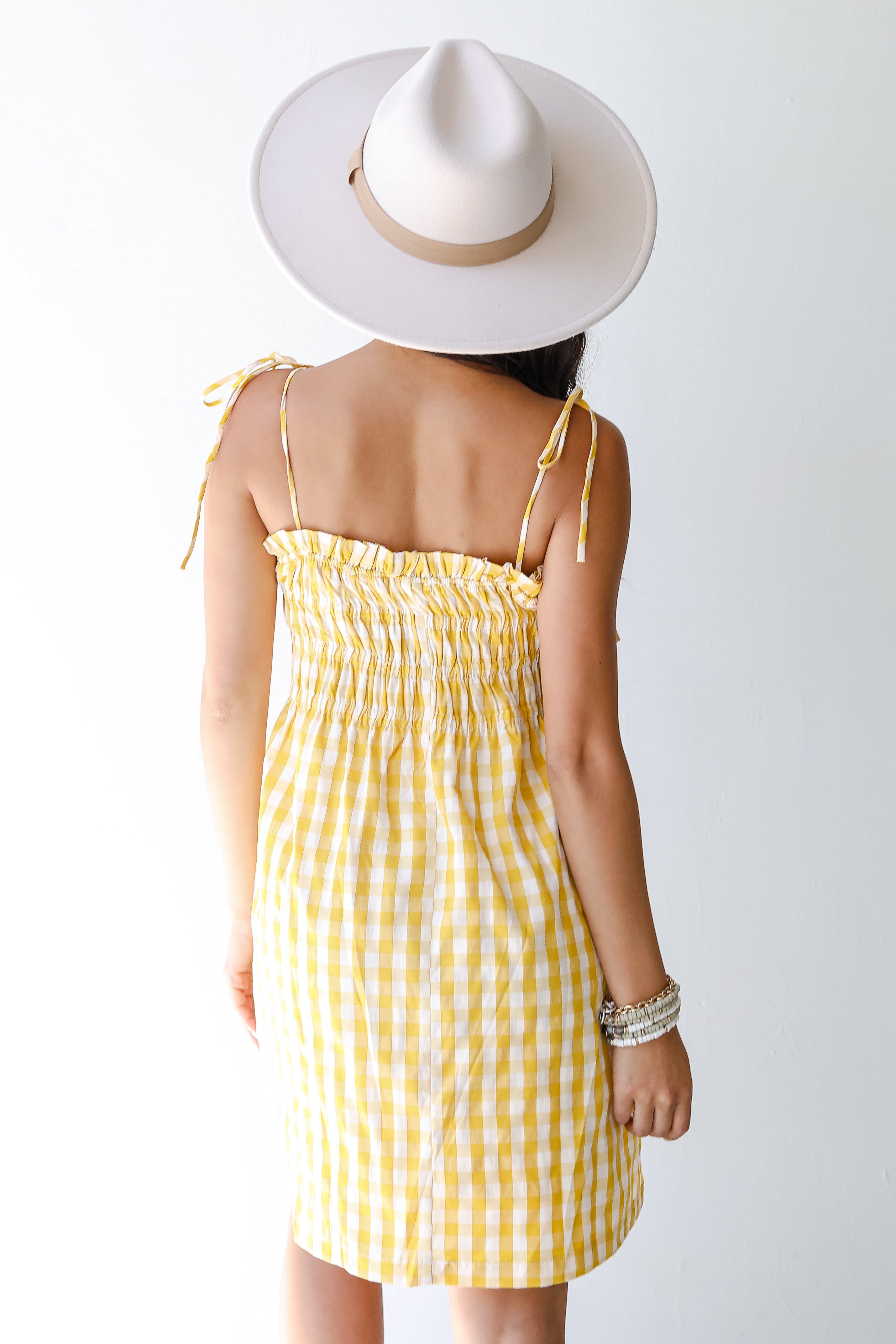 Gingham Mini Dress back view