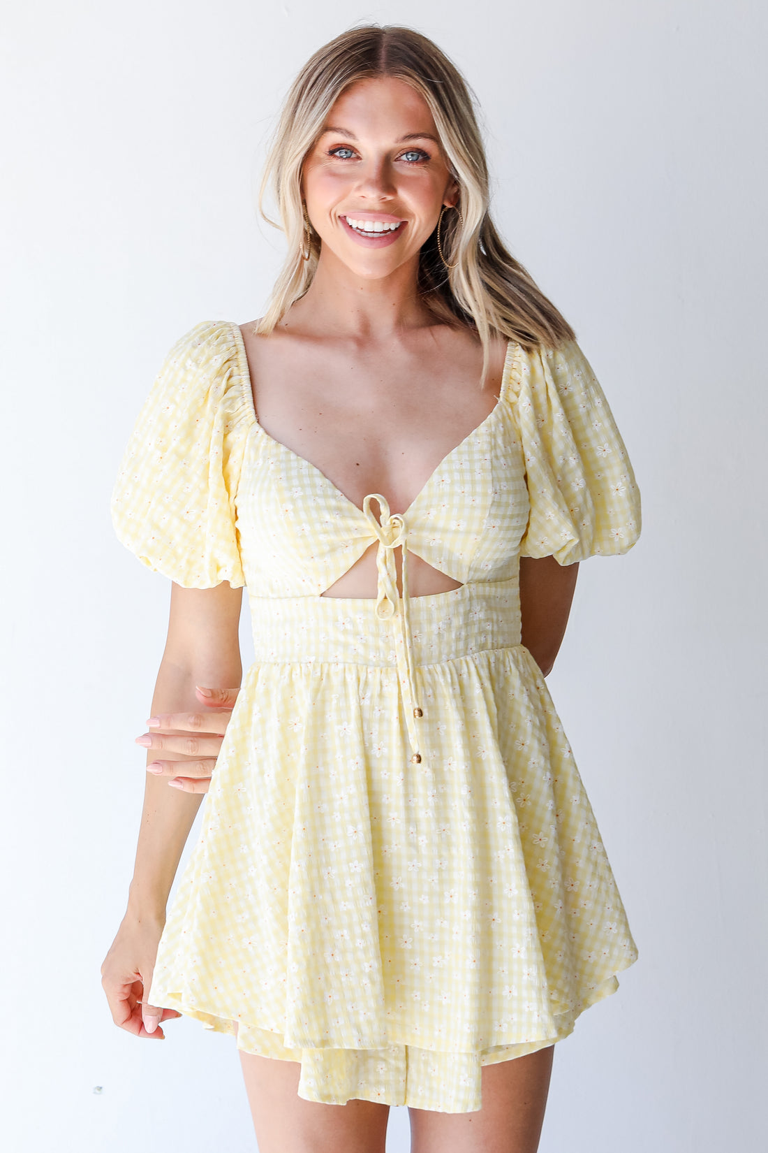 Daisy Gingham Romper from dress up